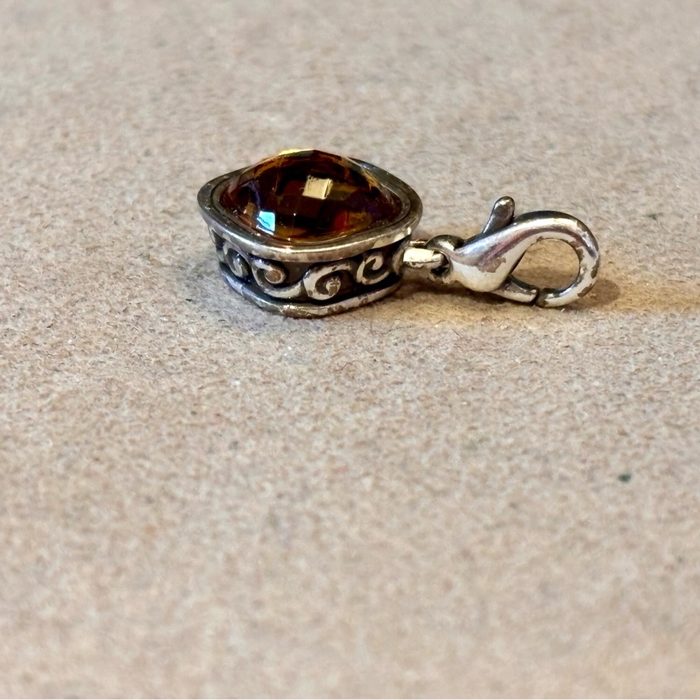 Brighton November Venus Birthstone Charm in golden-brown Topaz Retired - Picture 3 of 6